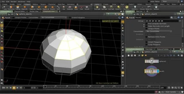 3D modeling software interface displaying a polygonal shape.