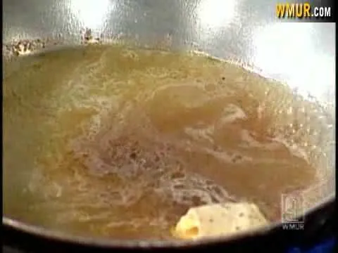 Cooking oil in a frying pan.