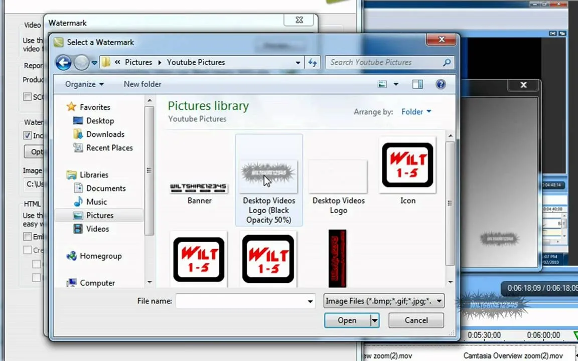 File selection window displaying image icons and options in a computer interface.