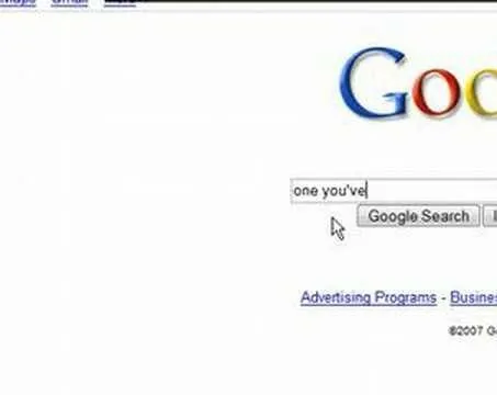 Google search interface with a text input field.