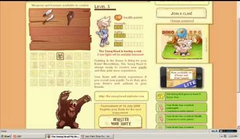 Game interface showcasing level 1 with various characters and items.