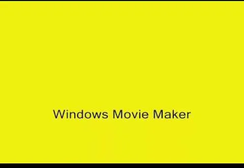 Windows Movie Maker logo on a yellow background