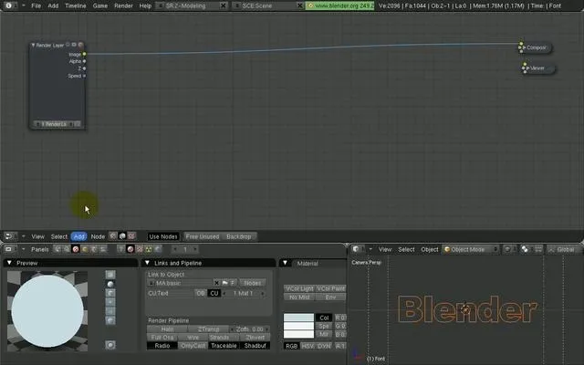 Blender interface showing animation timeline and object properties.