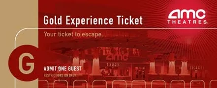 AMC Theatres Gold Experience Ticket for one guest