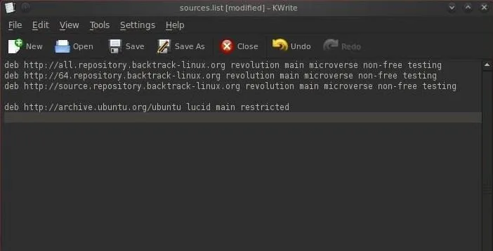 Command line interface displaying system information and warnings about repository issues.