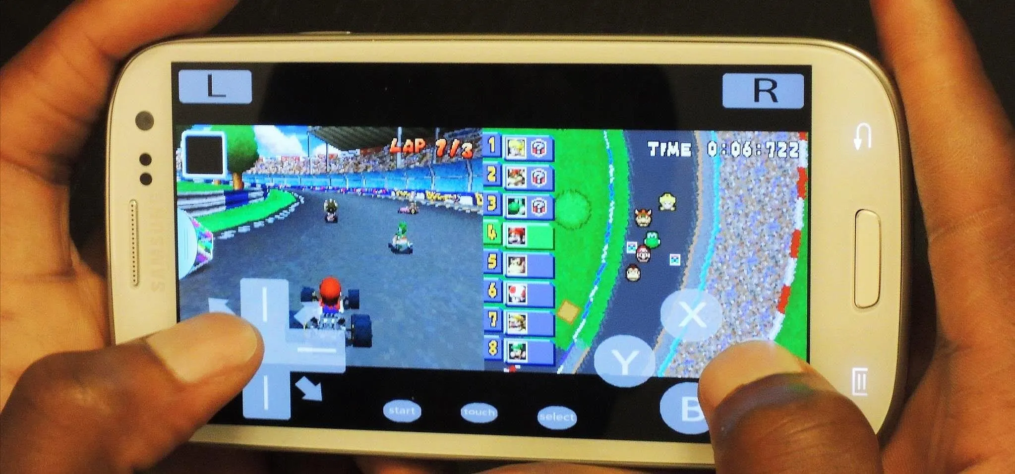 Mobile game interface displaying a candy puzzle game on a smartphone.