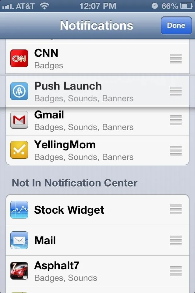 Mobile device notifications screen displaying various app notifications.