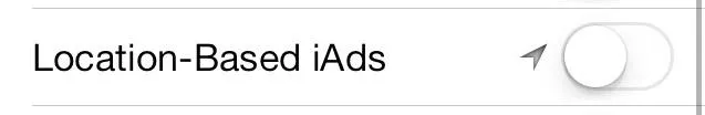 Location-Based Ads toggle switch示例