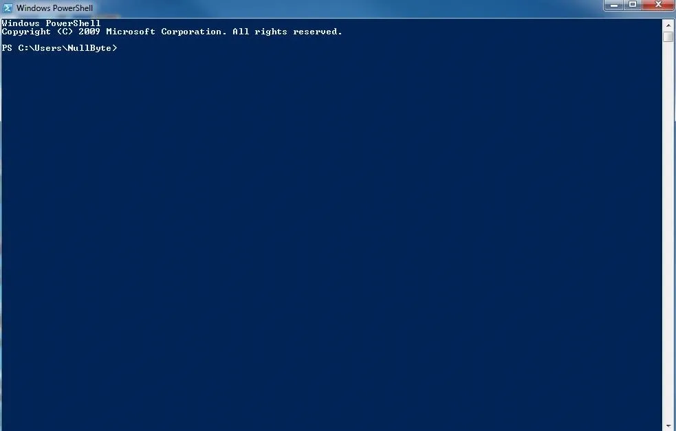 Command prompt window displaying a Microsoft PowerShell interface.