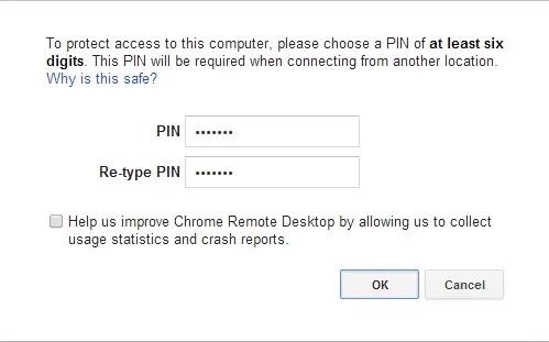 Secure PIN entry prompt for computer access.