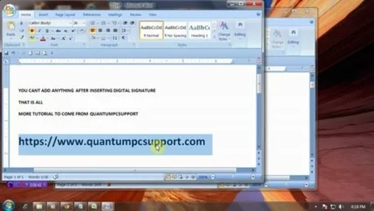 Text document displaying a website link for technical support services.