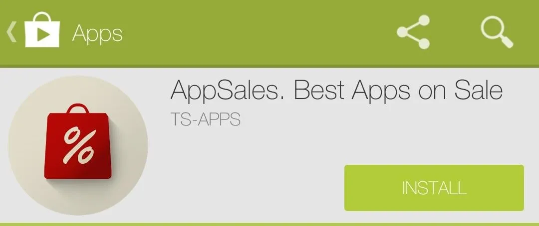 AppSales: Best Apps on Sale with Install Button