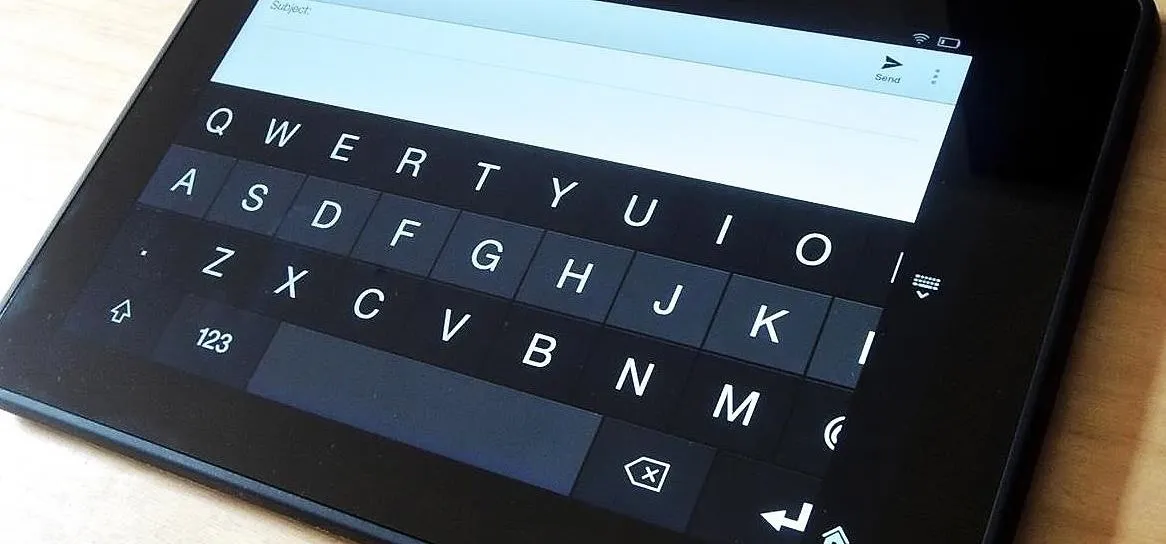 Smartphone keyboard interface on a touchscreen device.