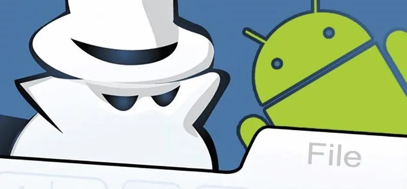 Icon of two stylized characters, one resembling a spy and the other representing Android.