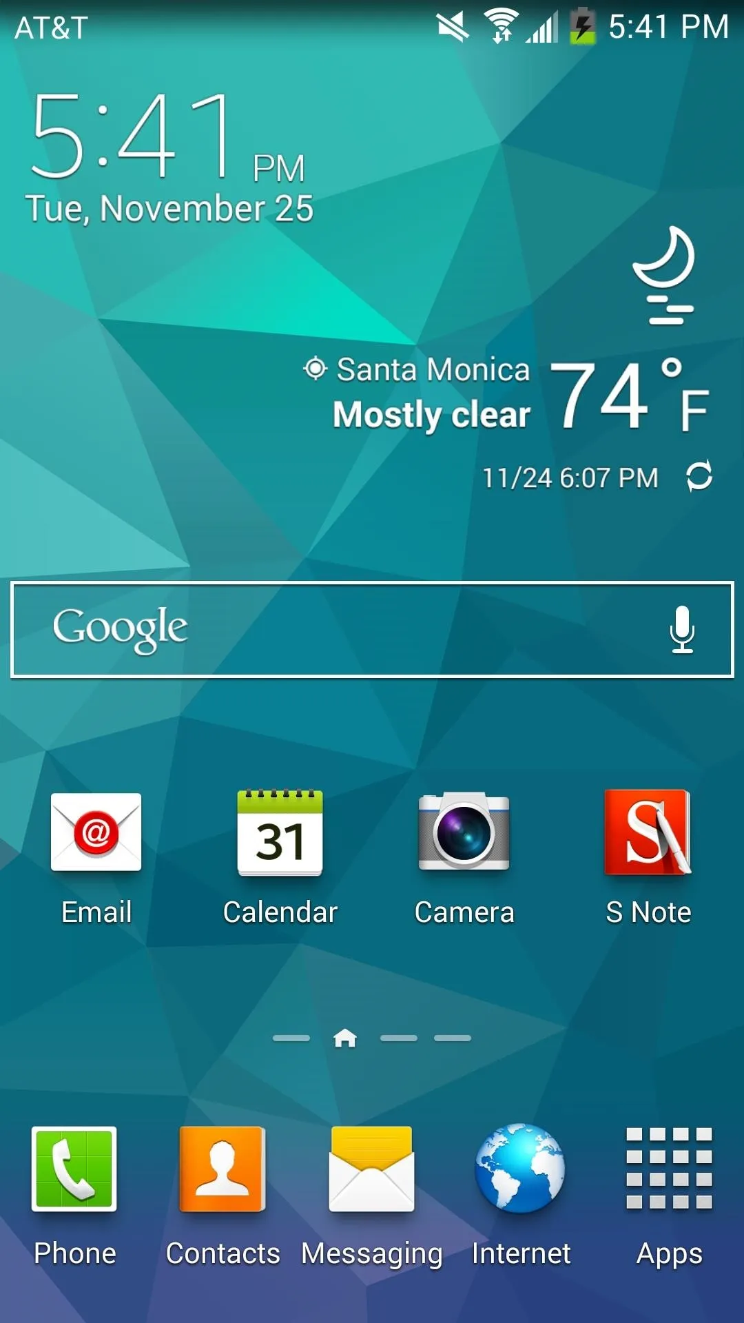 Smartphone screen displaying time, weather, and app icons.