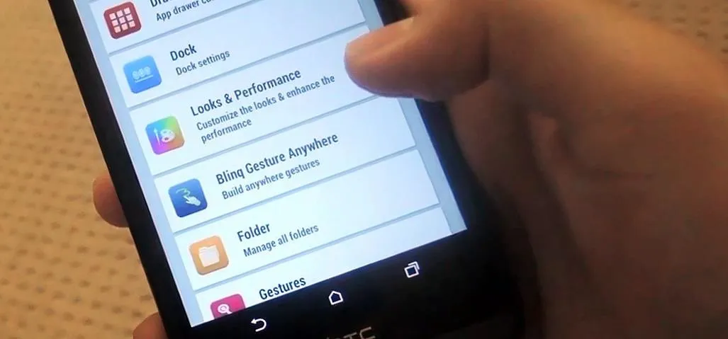 Mobile phone screen displaying various app options.