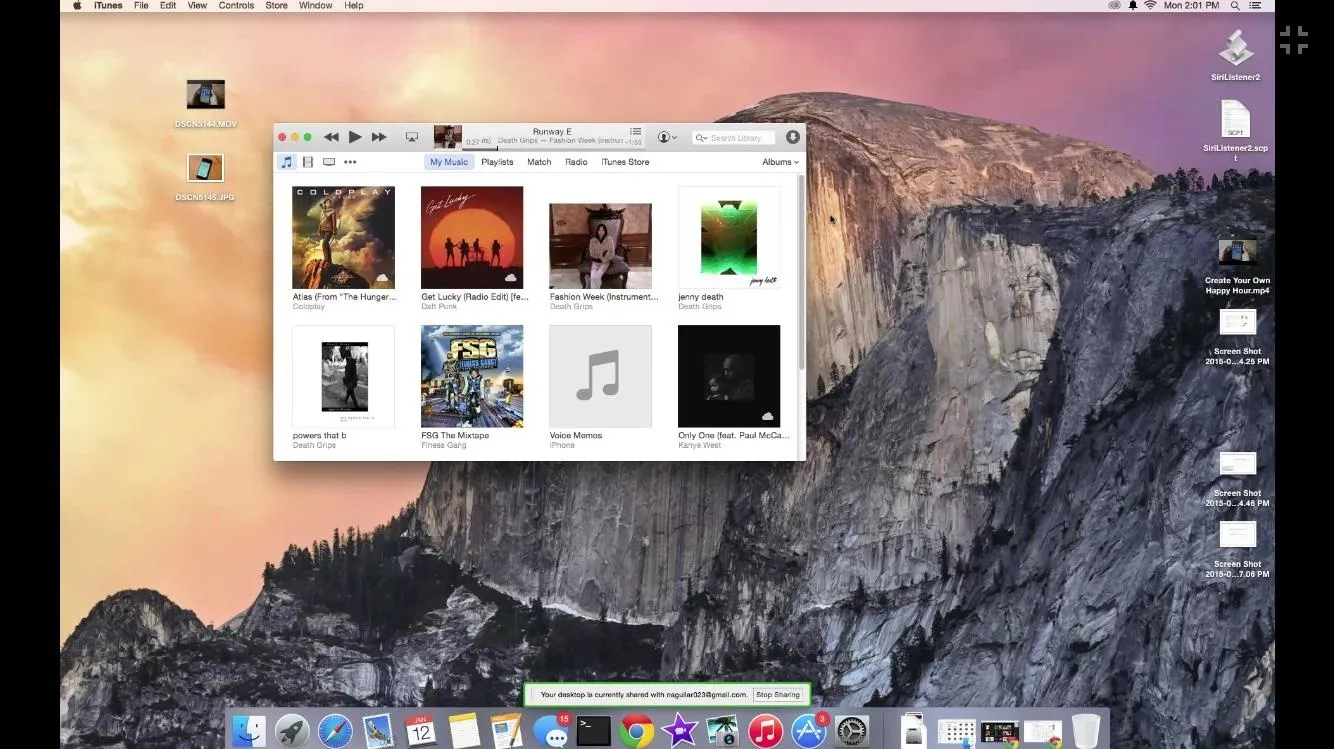 Screenshot of a computer desktop displaying a media library with album covers.