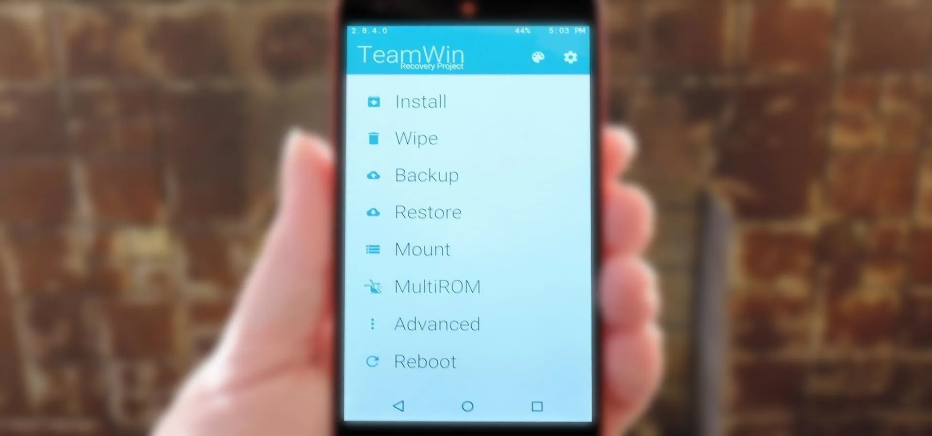 Mobile device displaying a settings menu.