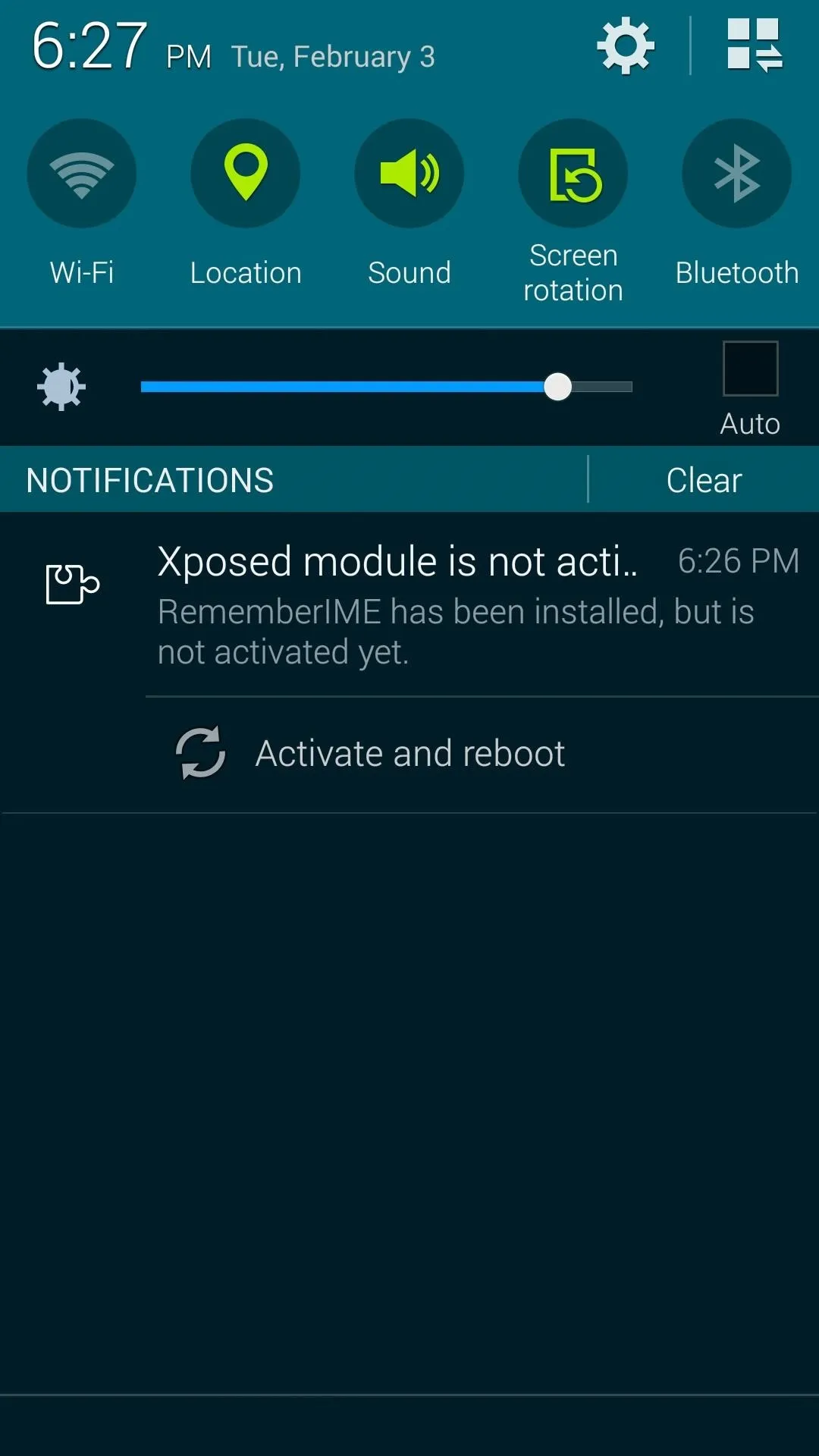 Mobile device notification displaying an error message about a module not being installed.