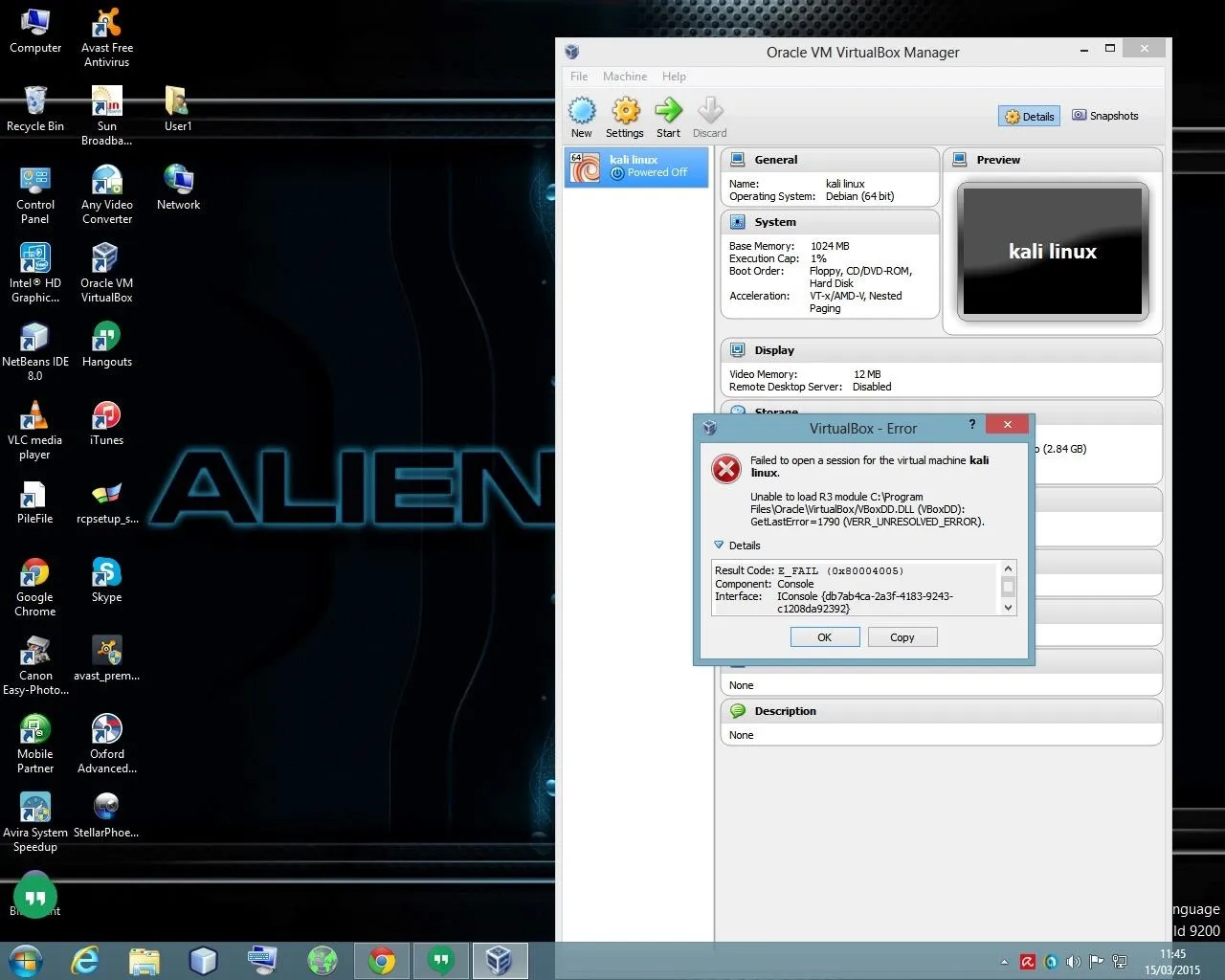 Kali Virtual Box Load Error cover