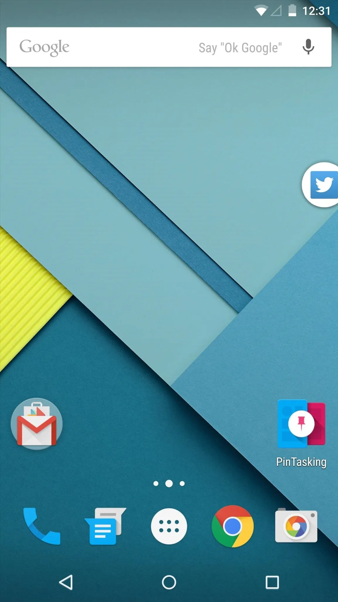 Smartphone home screen displaying app icons and a colorful background.