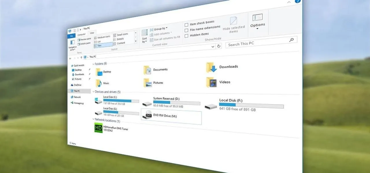 File explorer interface displaying storage devices and folders.