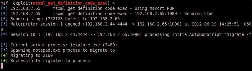 Code execution environment displaying server process details and migration status.