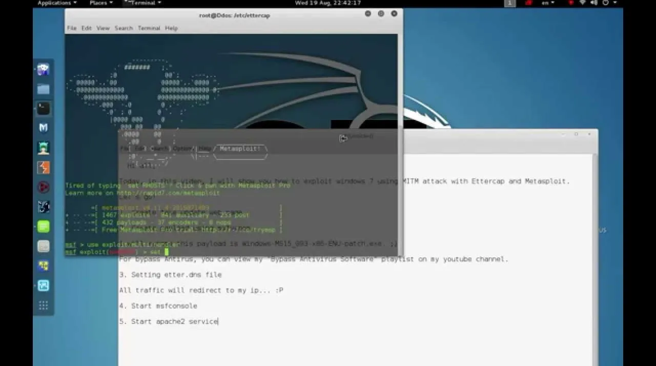 How to Exploit Windows 7/8/10 using Ettercap and Metasploit cover