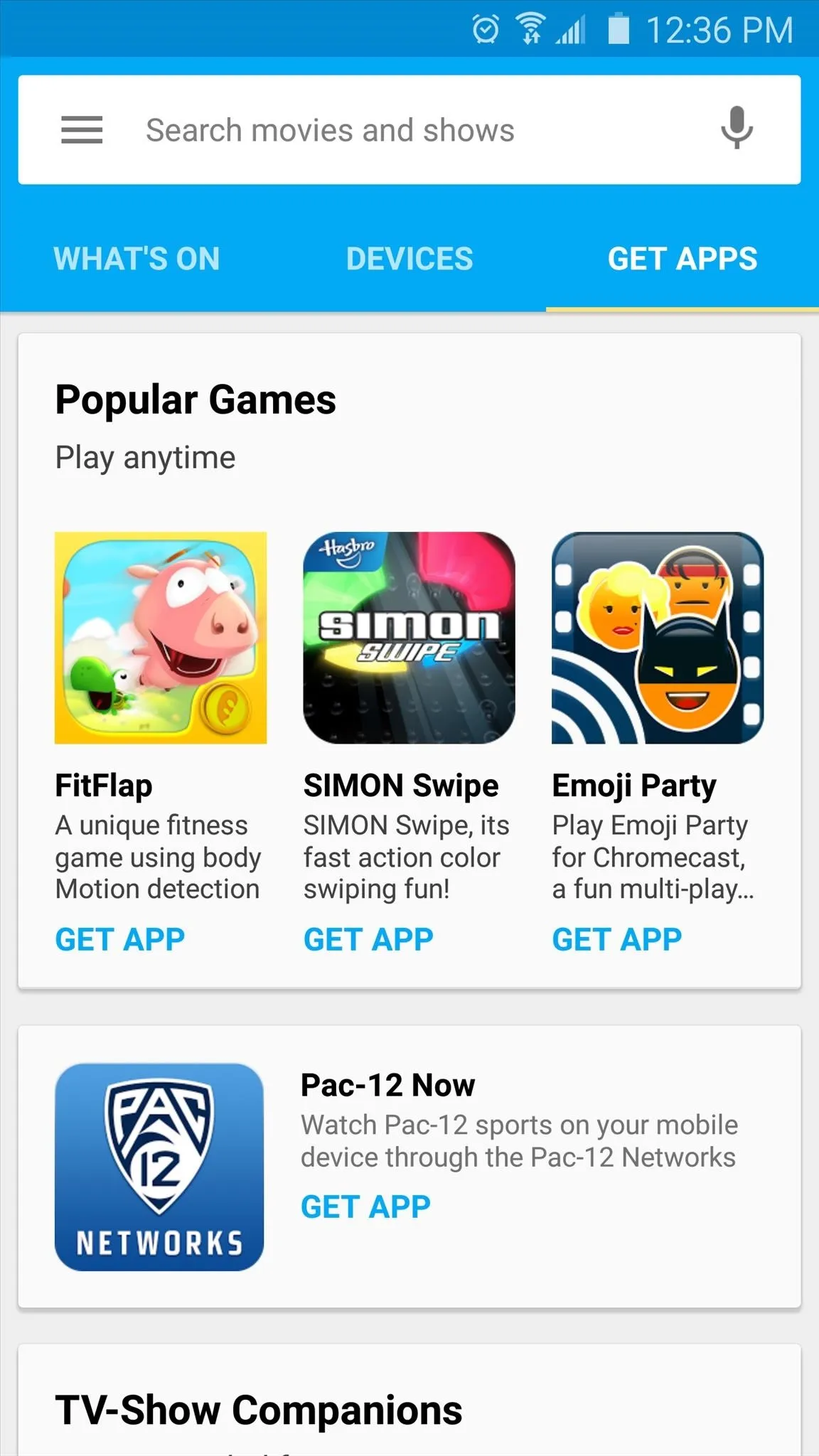 Popular mobile games available for download.