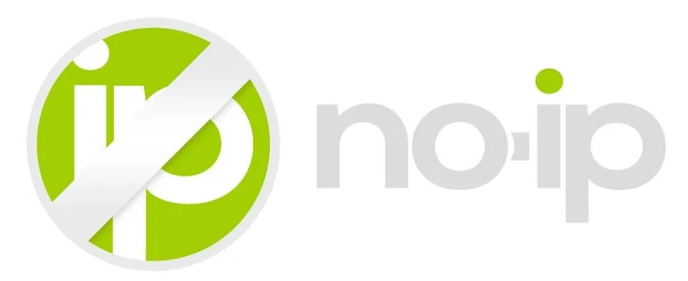No-IP logo with green and gray colors.