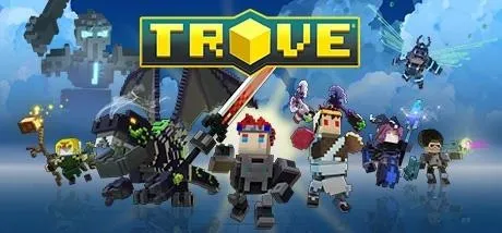 A group of characters in a block-style game, featuring various avatars and a colorful background.