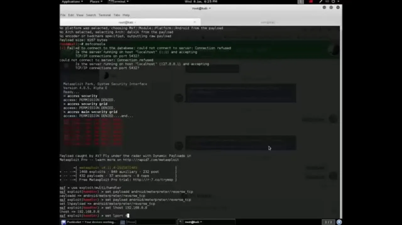 Code displayed on a terminal window.