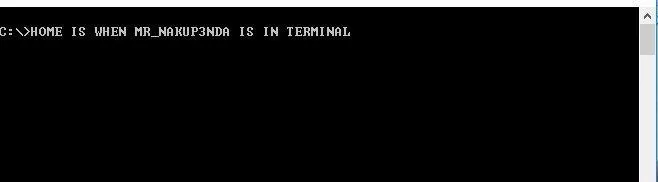 Command line interface displaying a message about a program.