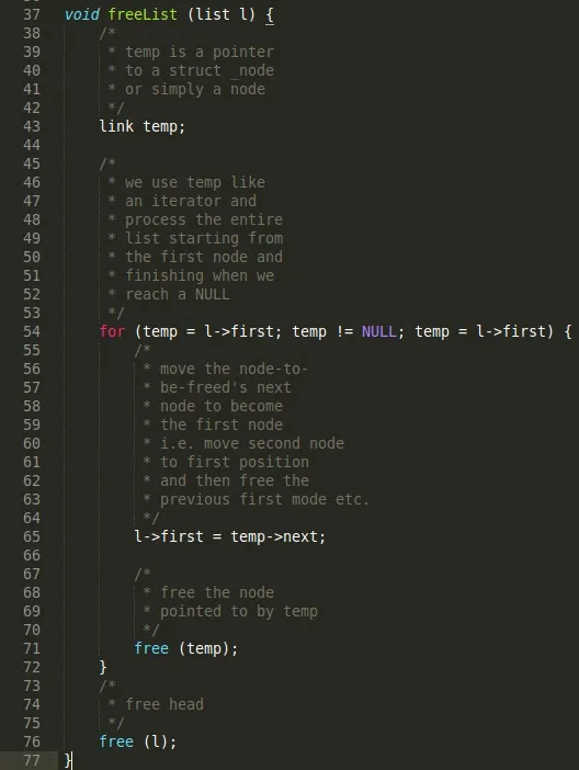 Code snippet demonstrating a simple function in a programming language.