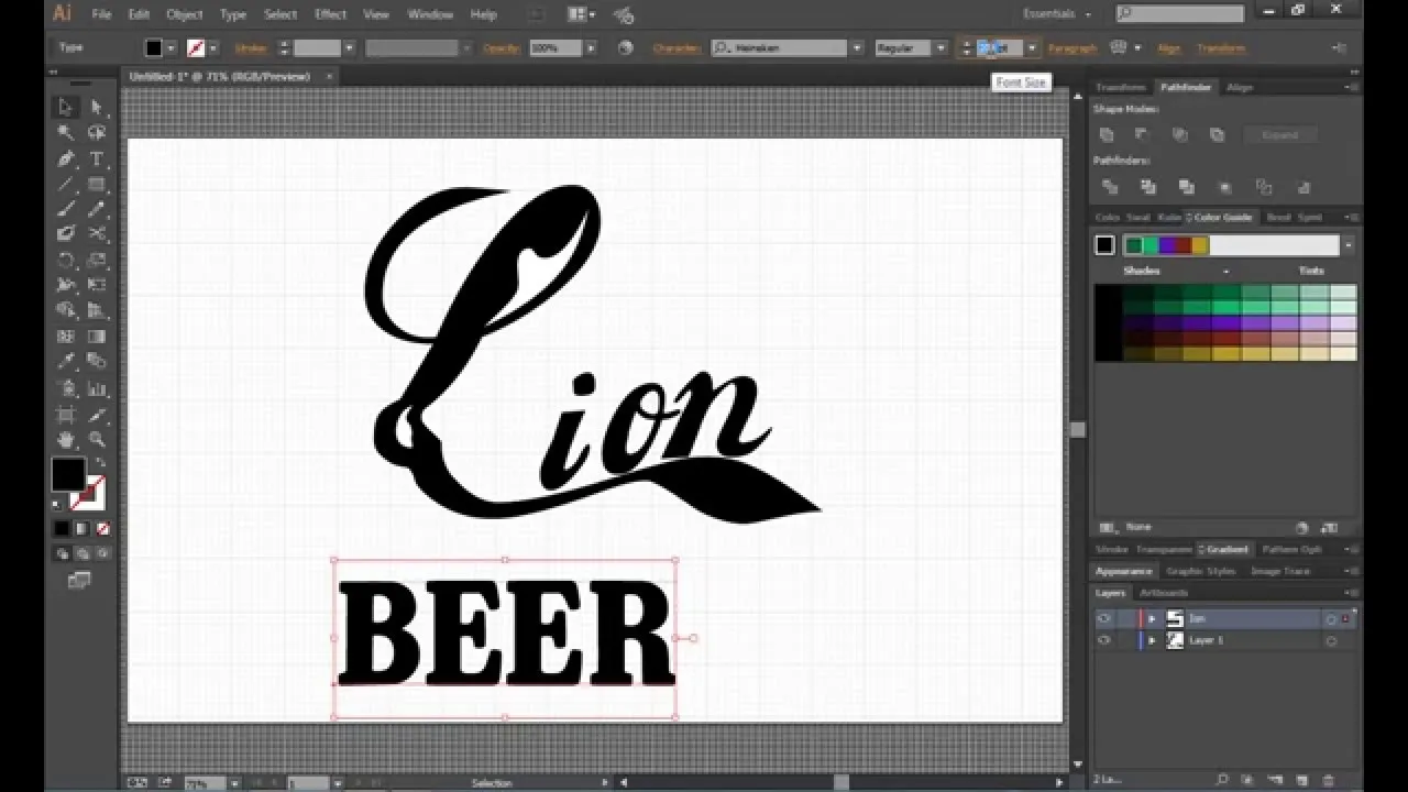 3D text design in Adobe Photoshop