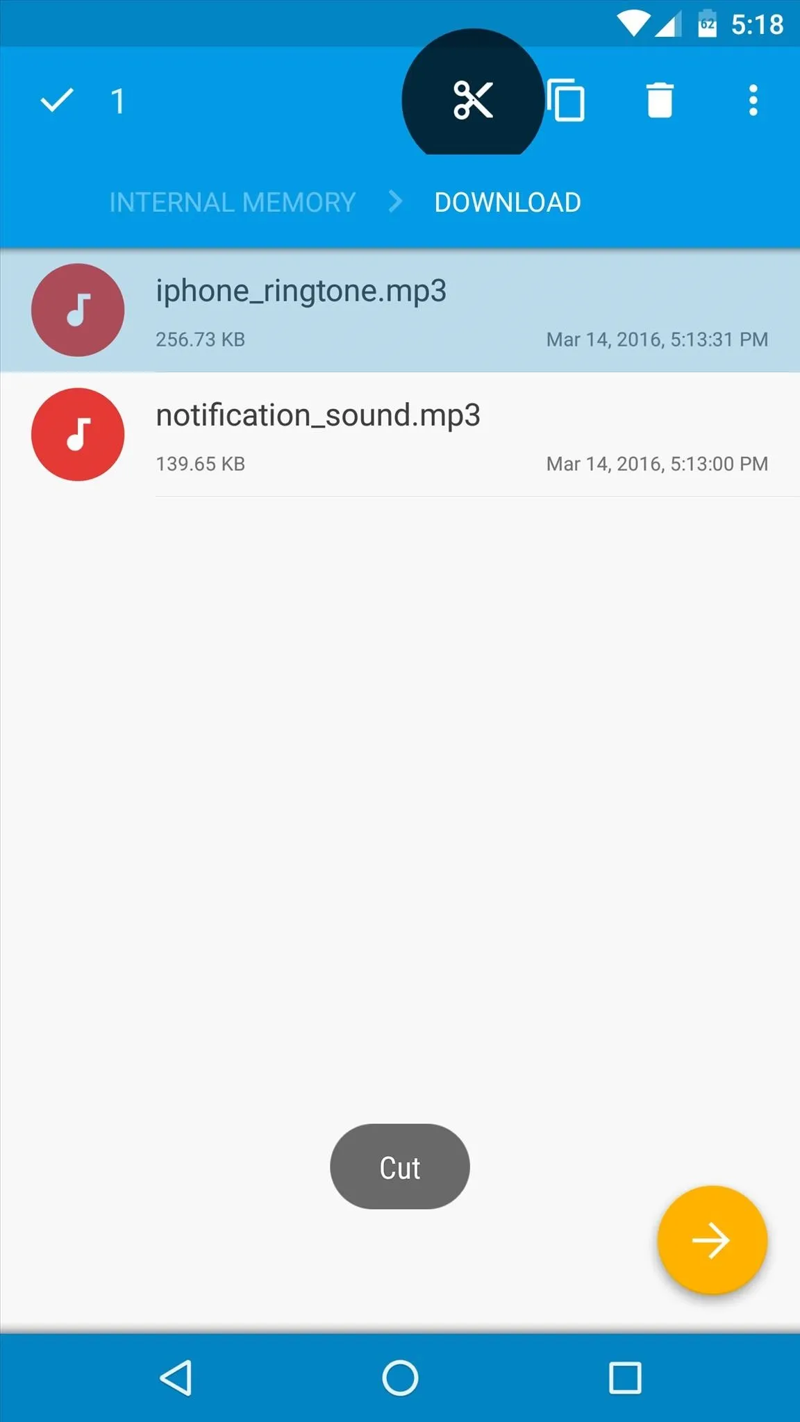 Screenshot of a mobile app showing messages and notifications.