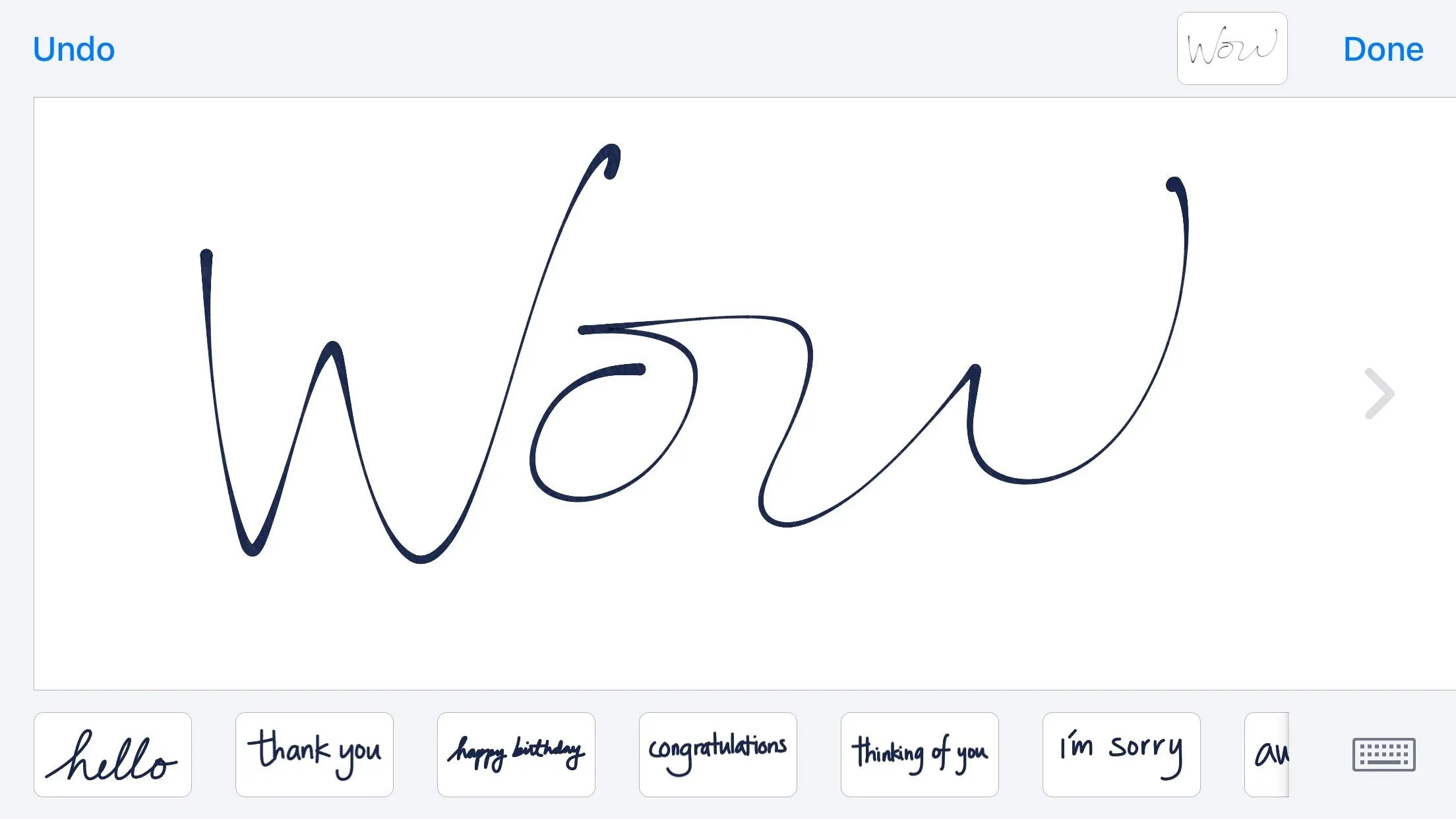 Handwritten word "Wow" in cursive style on a white background.