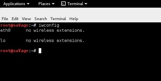 Terminal interface showing network configuration output.