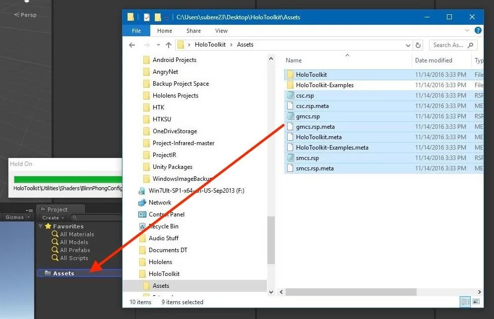 Screenshot of a computer file directory showing various folders and files related to a project.