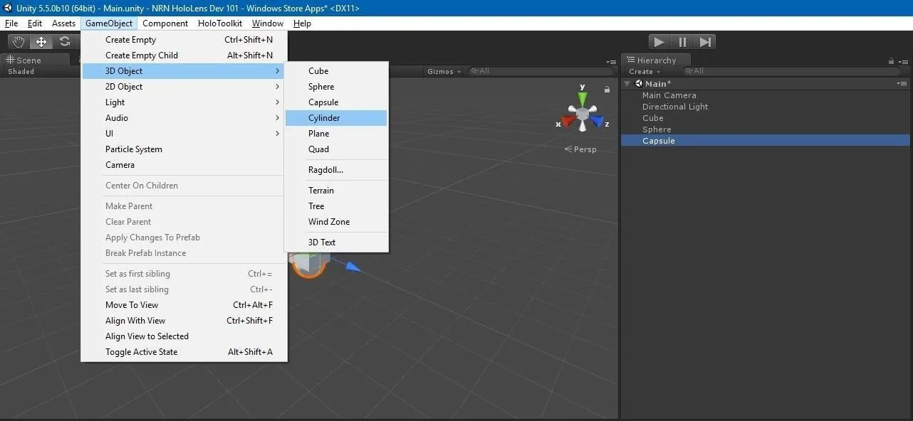 Menu options displayed in a software interface.