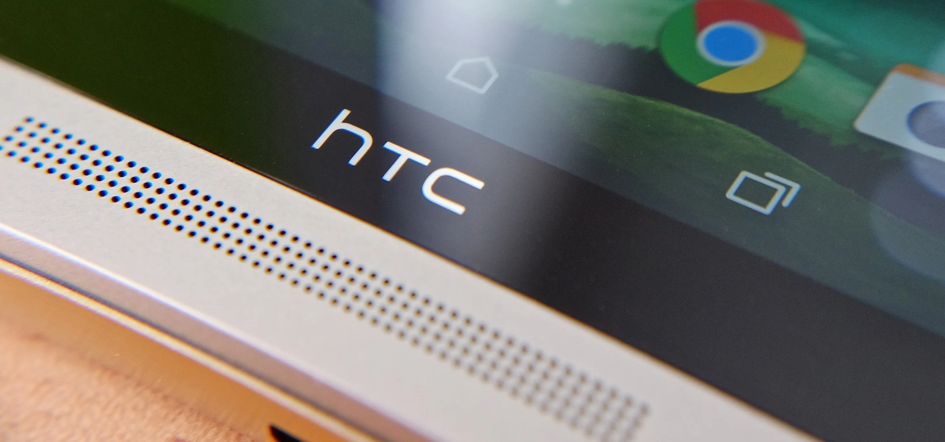 HTC smartphone close-up.