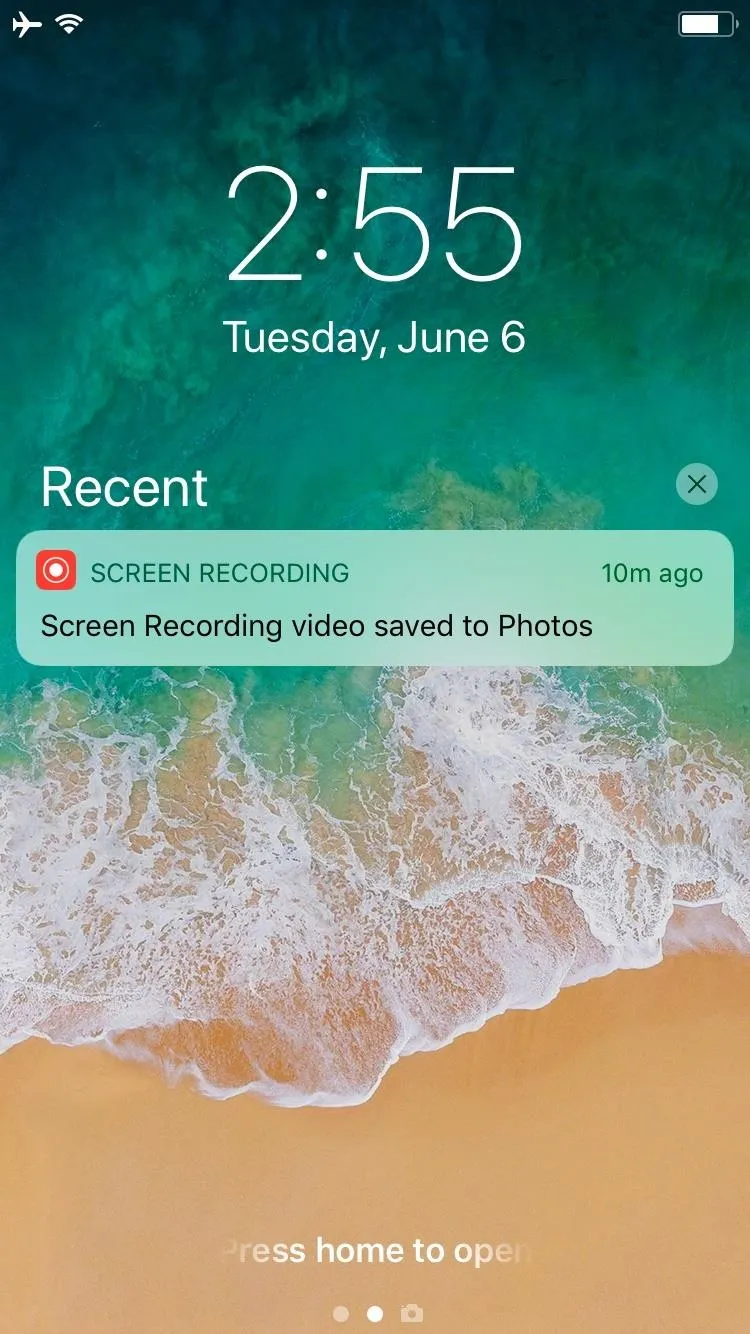 Notification on a smartphone screen displaying a reminder.