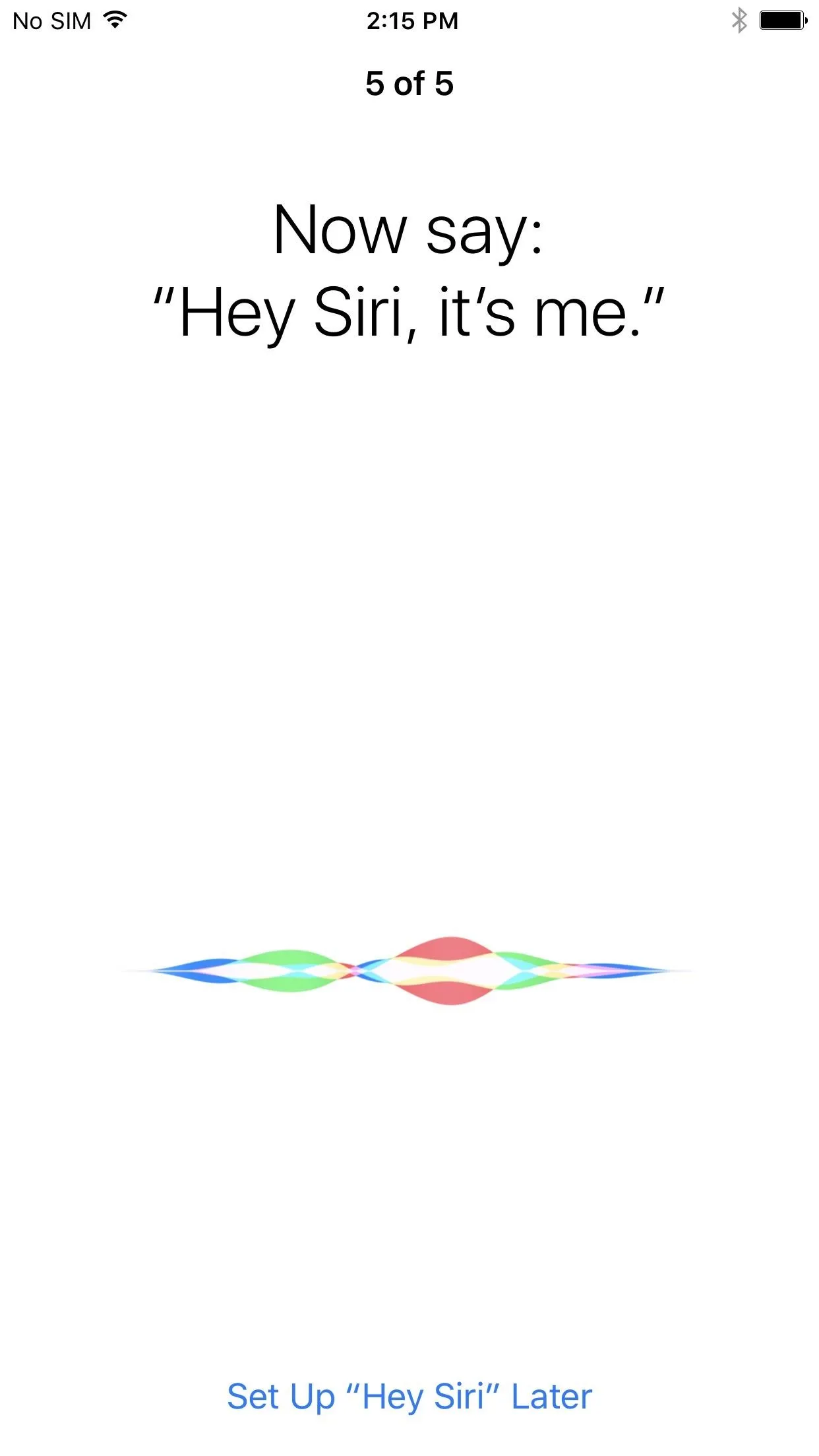 "Set up Siri on iPhone with voice command instructions."