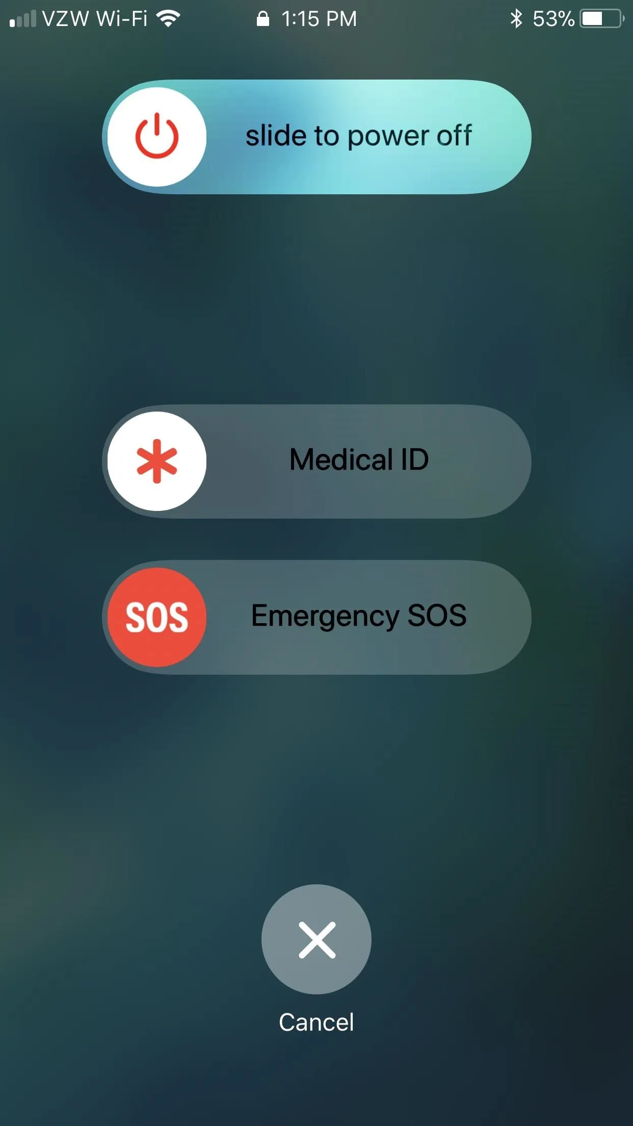 Smartphone screen displaying volume control and emergency call options.