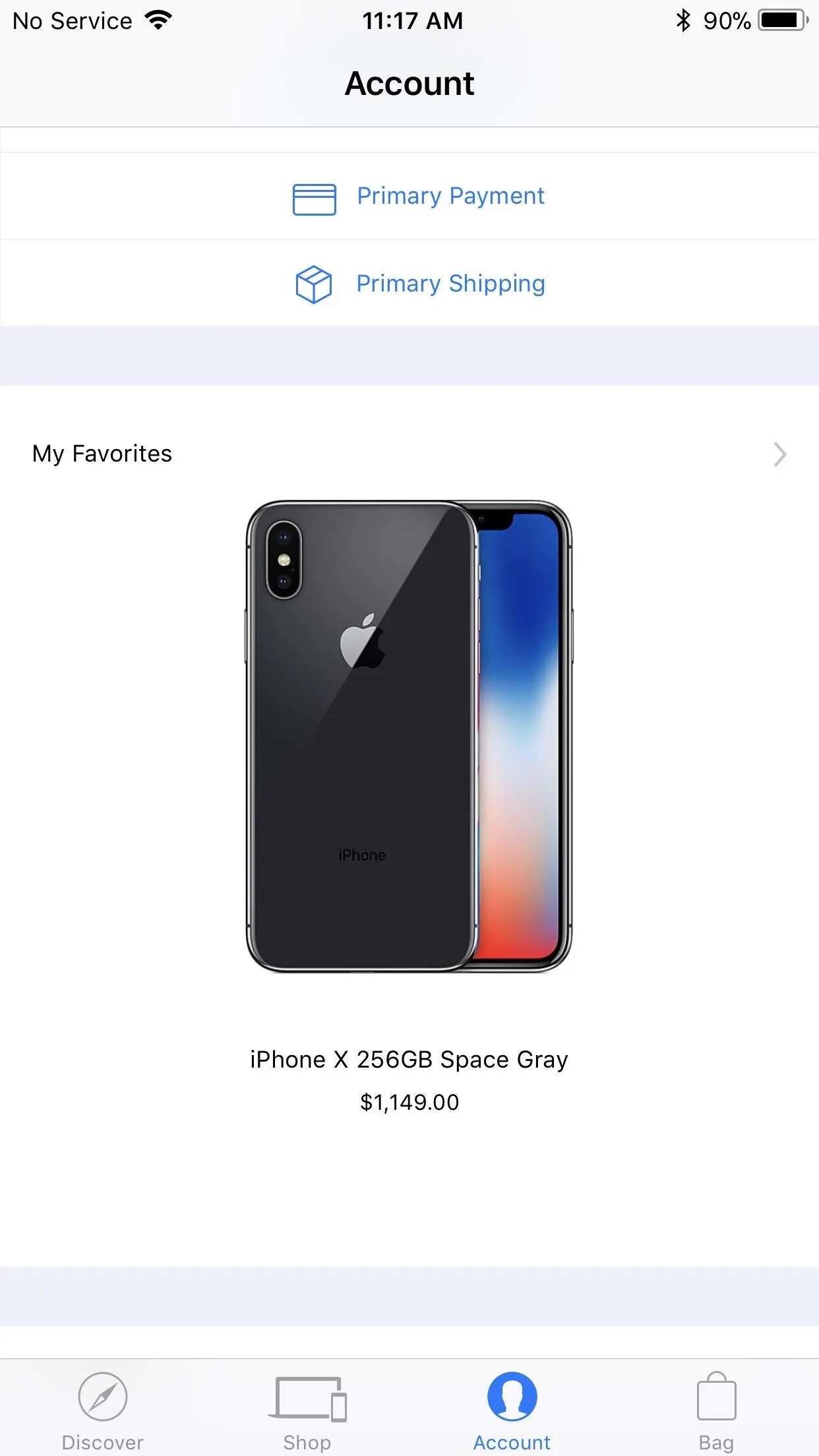 iPhone X showing its sleek black design and features.