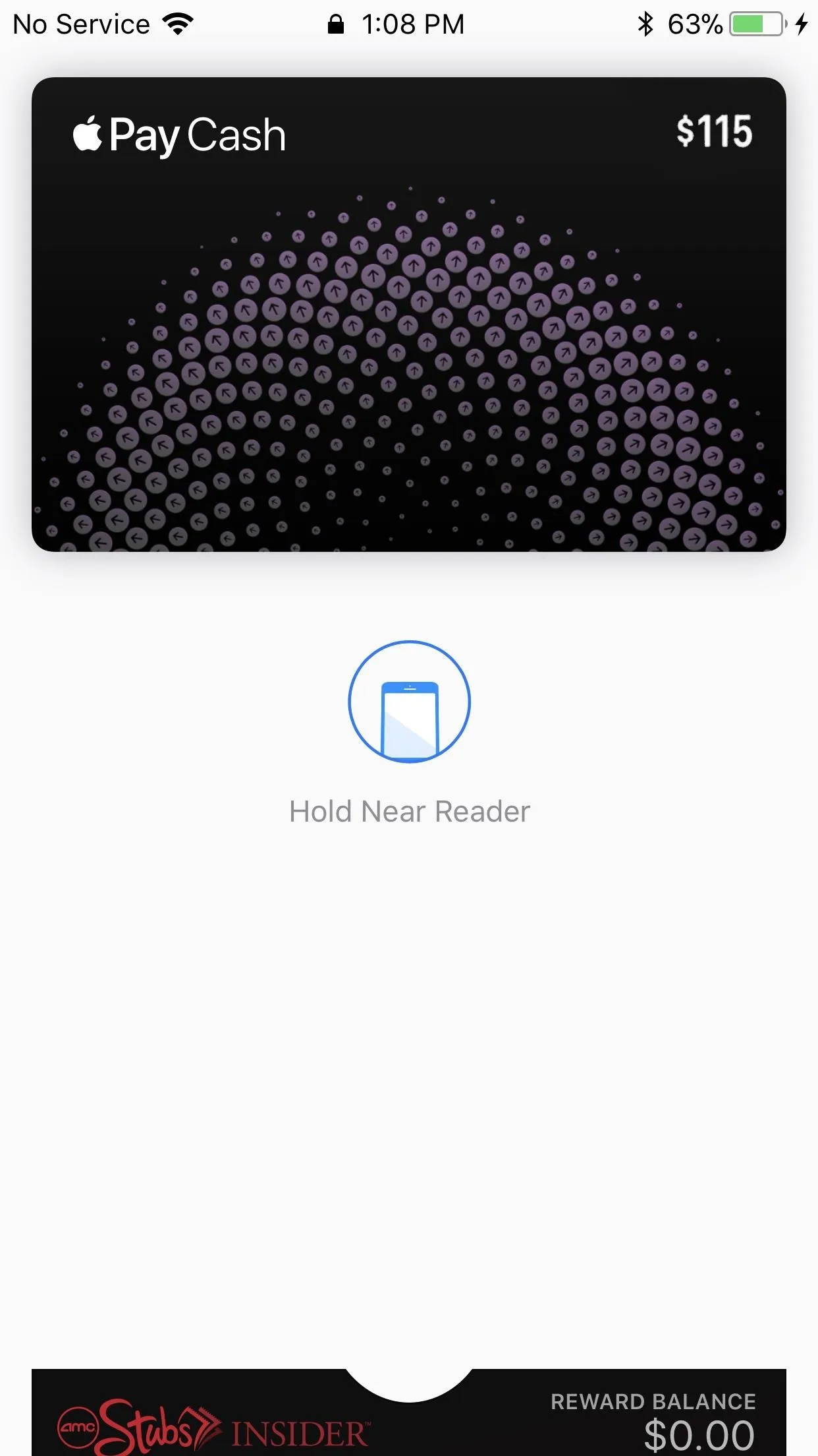 Apple Pay Cash card interface on a mobile device.