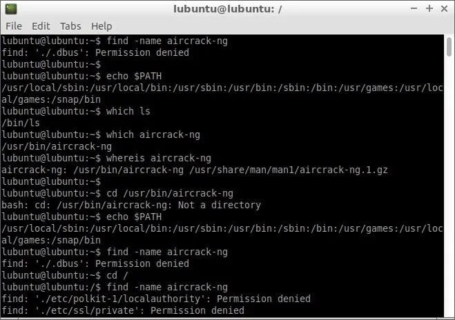 Terminal window displaying command line operations in a Linux environment.