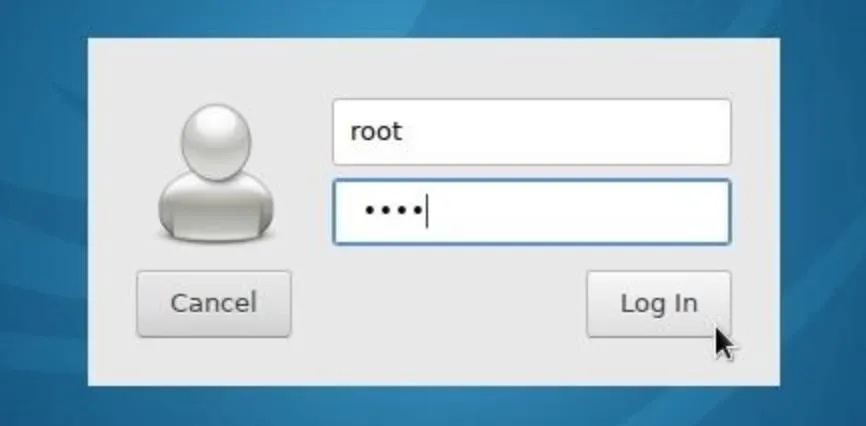 Login interface with username and password fields.