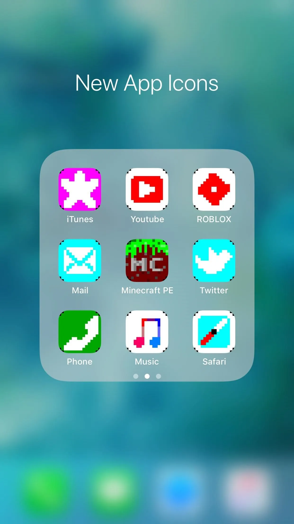 New app icons for social media and communication applications.