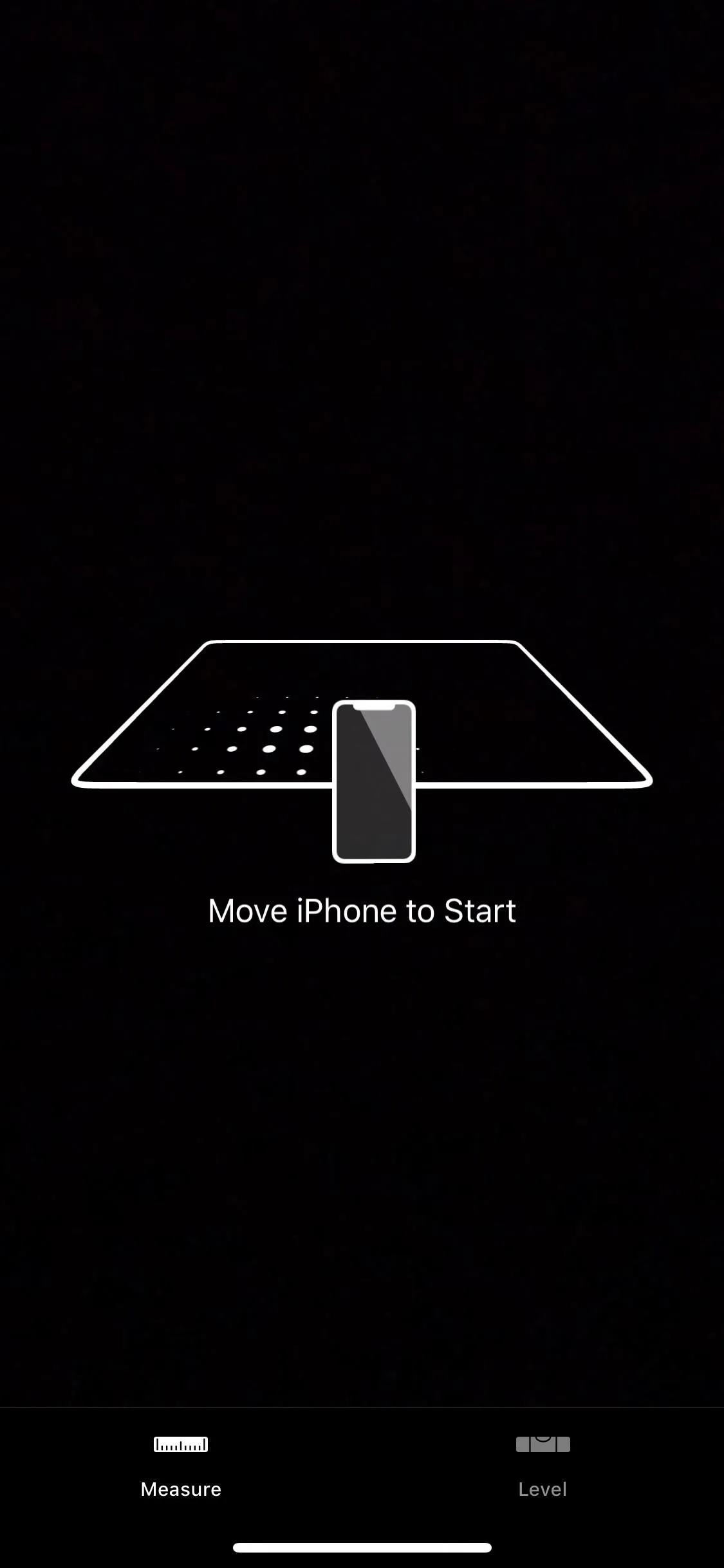 Mobile device setup screen with a prompt to move the iPhone closer to the device for pairing.